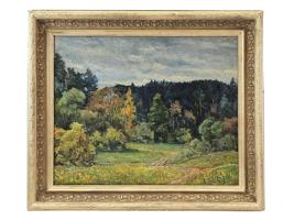 RUSSIAN LANDSCAPE OIL PAINTING BY ISAAK BRODSKY