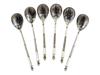 ANTIQUE RUSSIAN SILVER AND NIELLO TEA SPOONS SET PIC-0