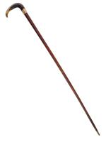 MCCLURE MAGAZINE PRESSED PAPER GOLD HORN WALKING CANE