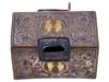 ANTIQUE SYRIAN JUDAICA TZEDAKAH BOX W GOLD SILVER INLAY PIC-6