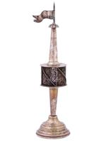 19TH C JUDAICA GERMAN SILVER BESAMIM SPICE TOWER