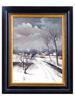 PAINTING WINTER OIL ON CANVAS FRAMED SIGNED PIC-0