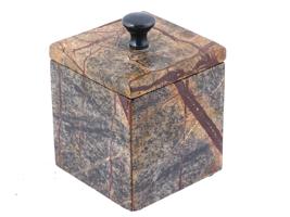 - 4 MARBLE BOX WITH LID