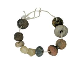 - 3 SPINDLE WHORL NECKLACE ROMAN PERIOD