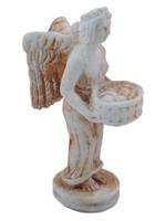 - 9 MARBLE HAND CARVED WOMAN WITH WINGS