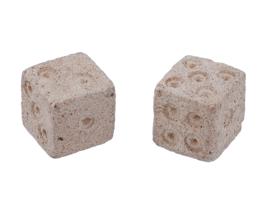 - 13 TWO ROMAN DICES MADE OF STONE