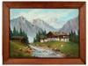 MID CENTURY LANDSCAPE PAINTING SIGNED AND FRAMED PIC-0