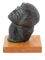 CLARA SHAINESS ORIENTAL CAST BRONZE HEAD SCULPTURE