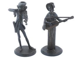 FRENCH SCULPTURES OF MUSICIANS AFTER FRANCOIS GEORGE