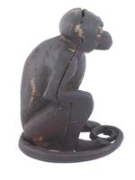 RARE ANTIQUE HUBLEY MONKEY CAST IRON BANK DOOR STOP