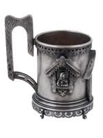 ANTIQUE RUSSIAN SILVER TEA GLASS HOLDER C 1886