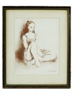 AMERICAN BALLET DANCER LITHOGRAPH BY MOSES SOYER