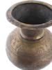 VINTAGE INDIAN ISLAMIC CHISELED BRASS VASE PIC-3