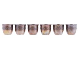 ANTIQUE IRANIAN PAHLEVI SET OF SILVER PLATED CUPS