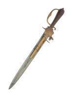 EUROPEAN COMBINED HUNTING DAGGER AND FLINTLOCK PISTOL