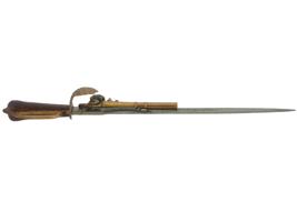 EUROPEAN COMBINED HUNTING DAGGER AND FLINTLOCK PISTOL