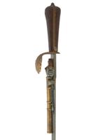 EUROPEAN COMBINED HUNTING DAGGER AND FLINTLOCK PISTOL