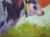 MODERN AMERICAN COW OIL PAINTING BY SUSAN WILLIAMS PIC-1