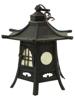 ANTIQUE JAPANESE WROUGHT IRON PAGODA LANTERN PIC-0