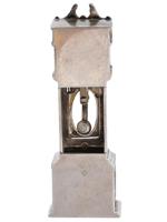 ITALIAN STERLING SILVER MINIATURE GRANDFATHER CLOCK