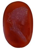ANTIQUE EARLY 20TH CEN CARVED AGATE PORTRAIT CAMEO
