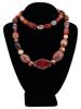 ANCIENT AGATE CARNELIAN AND JASPER BEADS NECKLACE PIC-0