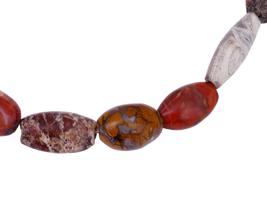 ANCIENT AGATE CARNELIAN AND JASPER BEADS NECKLACE