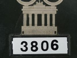 NAZI GERMAN 1936 OLYMPIC GAMES BRASS SERVICE BADGE