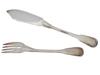 WWII GERMAN EVA BRAUN INITIALS SILVER FLATWARE SET PIC-1