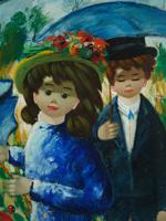 ATTR TO NINO GIUFFRIDA ITALIAN KIDS OIL PAINTING