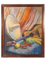 ATTRIBUTED TO KEITH NAUGHTON STILL LIFE OIL PAINTING