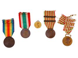 FIVE ITALIAN COMMEMORATIVE MEDALS 1914 TO 1927