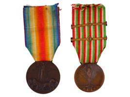 FIVE ITALIAN COMMEMORATIVE MEDALS 1914 TO 1927