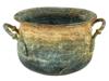 ANCIENT ROMAN PERIOD BRONZE POT WITH TWO HANDLES PIC-0