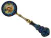 RUSSIAN GILT SILVER ENAMEL SERVING SPOON WITH MINIATURE PIC-0