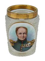 ANTIQUE RUSSIAN IMPERIAL CUT GLASS BEAKER ALEXANDER I
