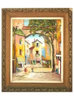 SIGNED MID CENTURY EUROPEAN SCHOOL OIL PAINTING