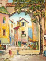 SIGNED MID CENTURY EUROPEAN SCHOOL OIL PAINTING