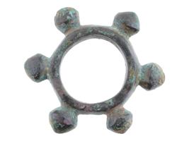 ANCIENT BYZANTINE MINIATURE RING BRONZE AMULET