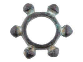 ANCIENT BYZANTINE MINIATURE RING BRONZE AMULET