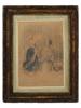 1845 FRENCH MIXED MEDIA PAINTING AFTER HONORE DAUMIER PIC-0