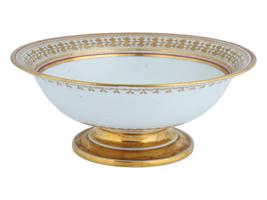 RUSSIAN IMPERIAL PORCELAIN BABIGON FOOTED BOWL