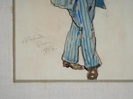 1947 COSTUME DESIGN SKETCH BY ALEKSANDRE BENOIS