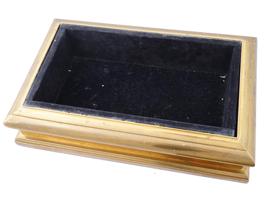 VINTAGE CHAPMAN GILT BRASS STAMP PAD DESK CASKET