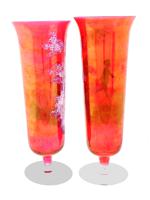 MARY GREGORY MANNER BOHEMIAN ART GLASS GOBLETS