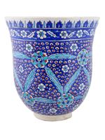 19TH LARGE ANTIQUE IZNIK STYLE PLANTER POT