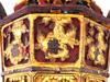 ANTIQUE CHINESE LACQUERED CARVED WOOD WEDDING BASKET PIC-5