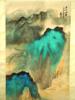 CHINESE CALLIGRAPHY WATERCOLOR PAINTING SCROLL SIGNED PIC-1