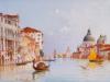 VIEW OF VENICE WATERCOLOR PAINTING BY B. SALVIATI PIC-1