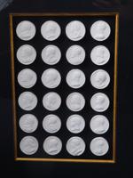 COLLECTION OF PLASTER CAMEO PORTRAIT MEDALLIONS FRAMED